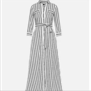 Banana republic black and white striped maxi in TALL